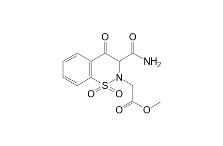 3-carbamoyl-2,3-dihydro-4-oxo-4H-1,2-benzothiazine-2-acetic acid, methyl ester, 1,1-dioxide