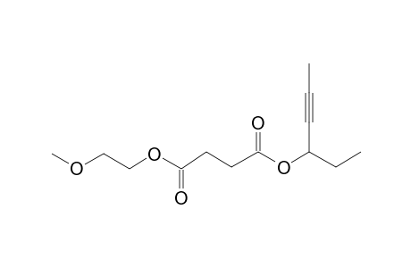 Succinic acid, hex-4-yn-3-yl 2-methoxyethyl ester