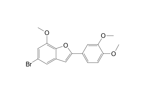 2-(3,4-Dimethoxyphenyl)-5-bromo-7-methoxybenzofuran