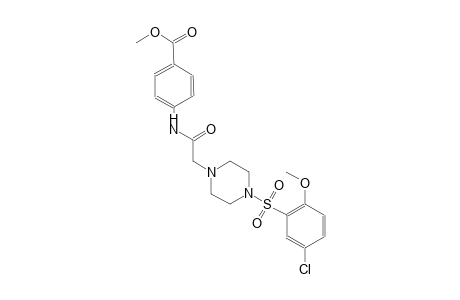 Benzoic acid, 4-[[[4-[(5-chloro-2-methoxyphenyl)sulfonyl]-1-piperazinyl]acetyl]amino]-, methyl ester