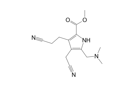 3-(2-Cyano-ethyl)-4-cyanomethyl-5-dimethylaminomethyl-1H-pyrrole-2-carboxylic acid, methyl ester