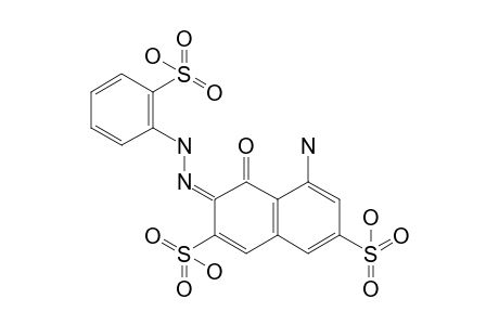 (3E)-5-amino-4-keto-3-[(2-sulfophenyl)hydrazono]naphthalene-2,7-disulfonic acid