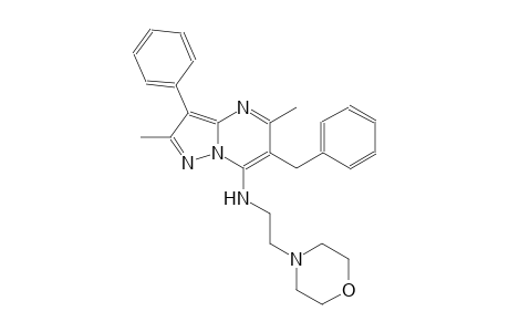 N-(6-benzyl-2,5-dimethyl-3-phenylpyrazolo[1,5-a]pyrimidin-7-yl)-N-[2-(4-morpholinyl)ethyl]amine