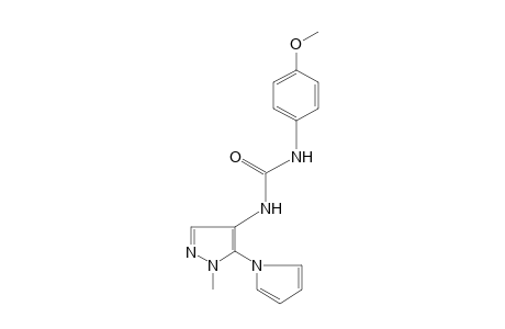 1-(p-methoxyphenyl)-3-[1-methyl-5-(pyrrol-1-yl)pyrazol-4-yl]urea