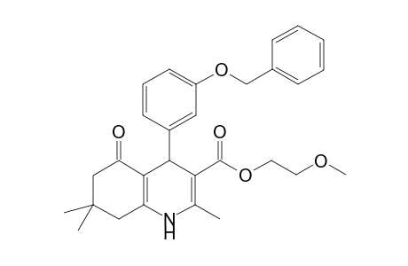 2-Methoxyethyl 4-[3-(benzyloxy)phenyl]-2,7,7-trimethyl-5-oxo-1,4,5,6,7,8-hexahydro-3-quinolinecarboxylate