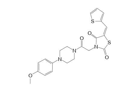 2,4-thiazolidinedione, 3-[2-[4-(4-methoxyphenyl)-1-piperazinyl]-2-oxoethyl]-5-(2-thienylmethylene)-, (5E)-