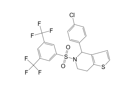 4-(p-CHLOROPHENYL)-5-[(alpha,alpha,alpha,alpha',alpha',alpha'-HEXAFLUORO-3,5-XYLYL)SULFONYL]-4,5,6,7-TETRAHYDROTHIENO[3,2-c]PYRIDINE