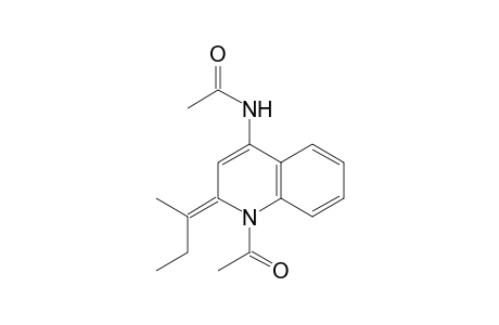 Acetamide, N-[1-acetyl-1,2-dihydro-2-(1-methylpropylidene)-4-quinolinyl]-, (E)-