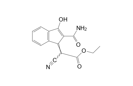 2-carbamoyl-a-cyano-3-hydroxyindene-delta1,alpha-acetic acid, ethyl ester