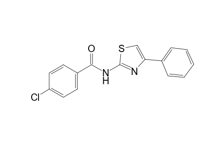 p-chloro-N-(4-phenyl-2-thiazolyl)benzamide