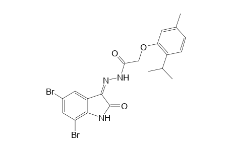 N'-(5,7-Dibromo-2-oxoindolin-3-ylidene)-2-(2-isopropyl-5-methylphenoxy)acethydrazide