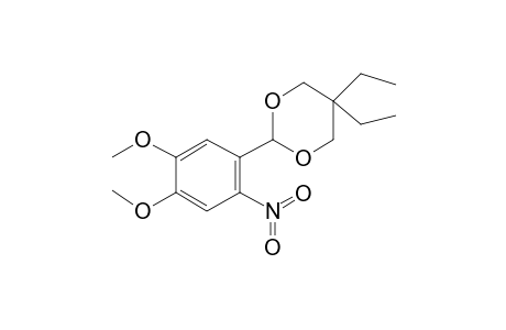 1,3-Dioxane, 5,5-diethyl-2-[4,5-dimethoxy-2-nitrophenyl]-