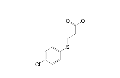 3-[(p-chlorophenyl)thio]propionic acid, methyl ester