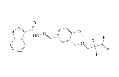 N'-((E)-{4-methoxy-3-[(2,2,3,3-tetrafluoropropoxy)methyl]phenyl}methylidene)-1-benzothiophene-3-carbohydrazide