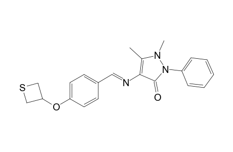 1,5-dimethyl-2-phenyl-4-({(E)-[4-(3-thietanyloxy)phenyl]methylidene}amino)-1,2-dihydro-3H-pyrazol-3-one