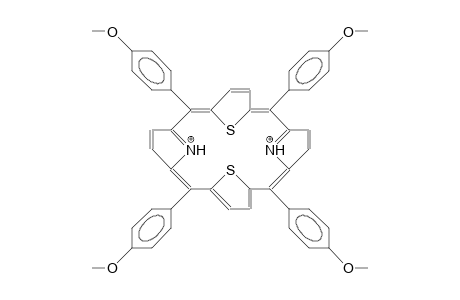 meso-Tetrakis(4-methoxy-phenyl)-21,23-dithia-porphine dication