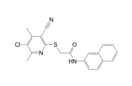 2-(5-Chloro-3-cyano-4,6-dimethyl-pyridin-2-ylsulfanyl)-N-naphthalen-2-yl-acetamide