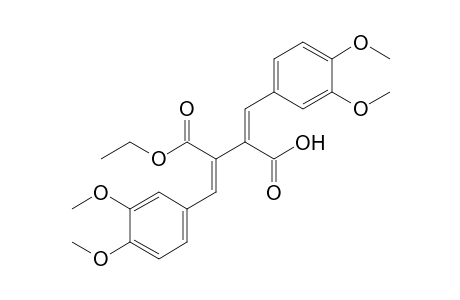 2,3-Bis(3,4-dimethoxybenzylidene)butanedioic acid monoethyl ester