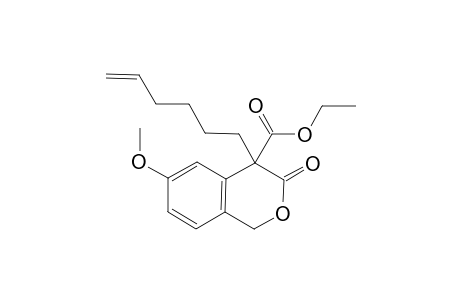 Ethyl 4-(hex-5-enyl)-6-methoxy-3-oxochromane-4-carboxylate