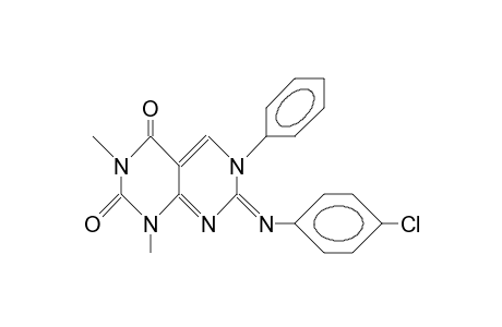 7-(4-Chloro-phenyl)imino-1,3-dimethyl-6-phenyl-2,4-dioxo-1,2,3,4,6,7-hexahydro-pyrimido(4,5-D)pyrimidine