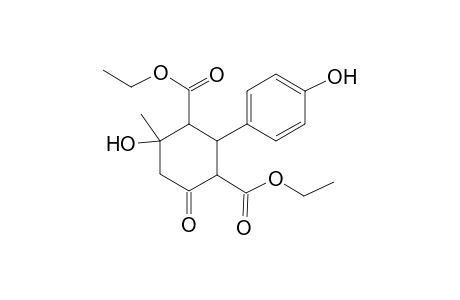 Diethyl 4-hydroxy-2-(4-hydroxyphenyl)-4-methyl-6-oxo-1,3-cyclohexanedicarboxylate