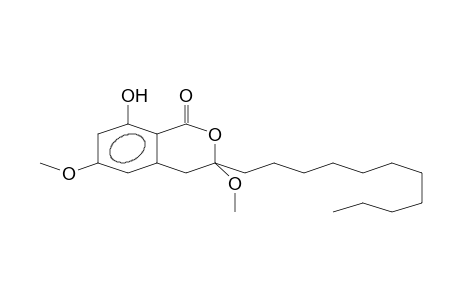 1H-2-BENZOPYRAN-1-ONE, 3,4-DIHYDRO-8-HYDROXY-3,6-DIMETHOXY-3-UNDECYL-