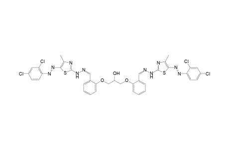 1,3-Bis(2-((2-(5-((2,4-dichlorophenyl)diazenyl)-4- methylthiazol-2-yl)hydrazono)methyl) phenoxy)propan-2-ol