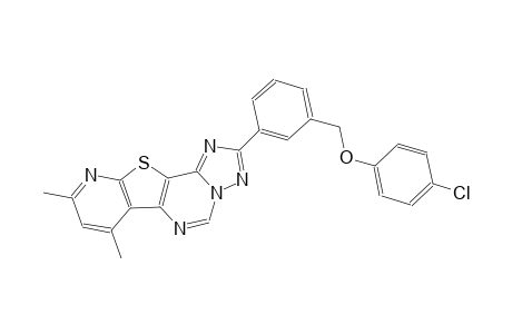 2-{3-[(4-chlorophenoxy)methyl]phenyl}-7,9-dimethylpyrido[3',2':4,5]thieno[2,3-e][1,2,4]triazolo[1,5-c]pyrimidine