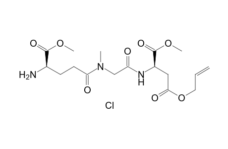 .beta.-Allyl (2R)-[.alpha.-methylglutamyl]-gamma.-sarcosyl-[.alpha.-methyl (2R)-aspartate] triester hydrochoride