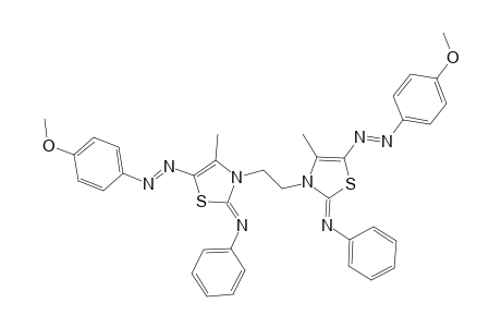 1,2-Bis-(5-(4-anisylazo)-2-(N-phenylimino)-4-methyl-1,3-thiazolidin-3-yl) ethane