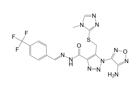 1-(4-amino-1,2,5-oxadiazol-3-yl)-5-{[(4-methyl-4H-1,2,4-triazol-3-yl)sulfanyl]methyl}-N'-{(E)-[4-(trifluoromethyl)phenyl]methylidene}-1H-1,2,3-triazole-4-carbohydrazide