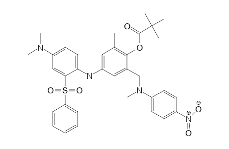 Propanoic acid, 2,2-dimethyl-, 4-[[4-(dimethylamino)-2-(phenylsulfonyl)phenyl]amino]-2-methyl-6-[[methyl(4-nitrophenyl)amino]methyl]phenyl ester