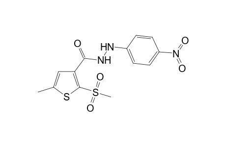 2-(Methylsulfonyl)-3-[N(2)-(p-nitrophenylhydrazono)carbonyl]-5-methylthiophene