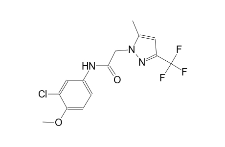 N-(3-chloro-4-methoxyphenyl)-2-[5-methyl-3-(trifluoromethyl)-1H-pyrazol-1-yl]acetamide