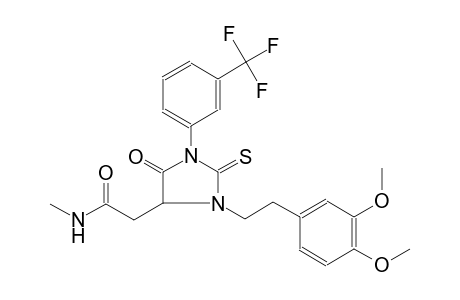 2-{3-[2-(3,4-dimethoxyphenyl)ethyl]-5-oxo-2-thioxo-1-[3-(trifluoromethyl)phenyl]-4-imidazolidinyl}-N-methylacetamide