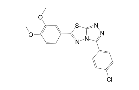 3-(4-chlorophenyl)-6-(3,4-dimethoxyphenyl)[1,2,4]triazolo[3,4-b][1,3,4]thiadiazole