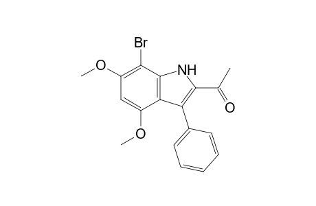 1-(7-Bromo-4,6-dimethoxy-3-phenylindol-2-yl)ethanone