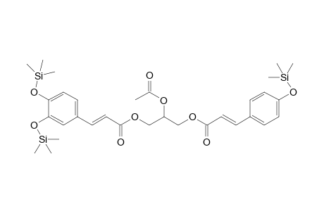 (E)-2-acetoxy-3-(((E)-3-(3,4-bis((trimethylsilyl)oxy)phenyl)acryloyl)oxy)propyl 3-(4-((trimethylsilyl)oxy)phenyl)acrylate