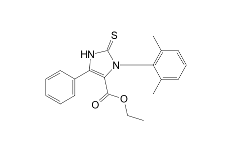 5-phenyl-2-thioxo-3-(2,6-xylyl)-4-imidazoline-4-carboxylic acid, ethyl ester