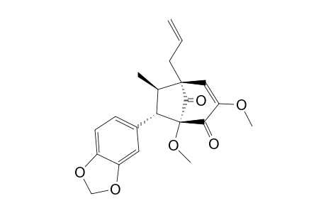 REL-(7S,8R,1'R,3'R)-4'-HYDROXY-3,4-METHYLENEDIOXY-3',5'-DIMETHOXY-2',4'-DIOXO-DELTA(1,3,5,5',8')-8.1',7.3'-NEOLIGNAN