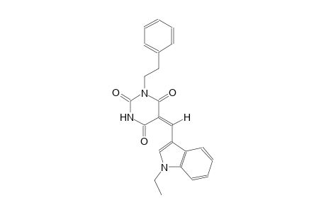 (5E)-5-[(1-ethyl-1H-indol-3-yl)methylene]-1-(2-phenylethyl)-2,4,6(1H,3H,5H)-pyrimidinetrione