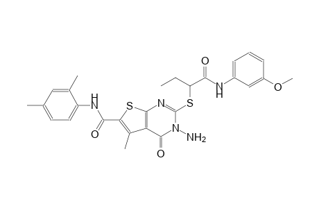 3-amino-N-(2,4-dimethylphenyl)-2-({1-[(3-methoxyanilino)carbonyl]propyl}sulfanyl)-5-methyl-4-oxo-3,4-dihydrothieno[2,3-