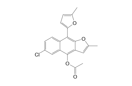 6-Chloro-2-methyl-9-(5-methyl-2-furyl)naphtho[2,3-b]furan-4-yl acetate