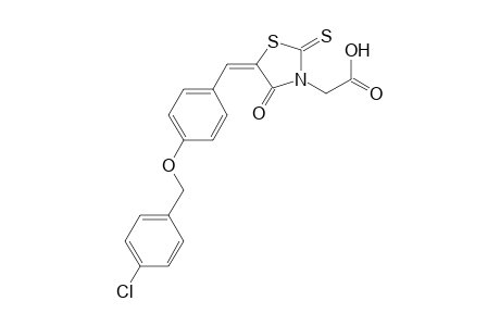 ((5E)-5-{4-[(4-chlorobenzyl)oxy]benzylidene}-4-oxo-2-thioxo-1,3-thiazolidin-3-yl)acetic acid