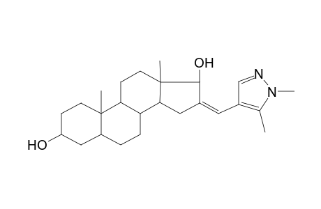 (16Z)-16-[(1,5-dimethyl-4-pyrazolyl)methylidene]-10,13-dimethyl-1,2,3,4,5,6,7,8,9,11,12,14,15,17-tetradecahydrocyclopenta[a]phenanthrene-3,17-diol