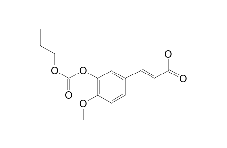 Trans-3-(N-propyloxycarbonyl)oxy-4-methoxycinnamic acid