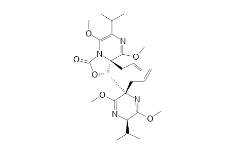 (1S,8aS)-1-[(2R,5S)-3,6-dimethoxy-2-propan-2-yl-5-prop-2-enyl-2H-pyrazin-5-yl]-5,8-dimethoxy-6-propan-2-yl-8a-prop-2-enyl-1H-oxazolo[3,4-a]pyrazin-3-one