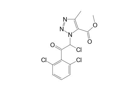 (+-)-methyl 1-(1-Chloro-2-(2,6-dichlorophenyl)-2-oxoethyl)-4-methyl-1H-1,2,3-trizole-5-carboxylate