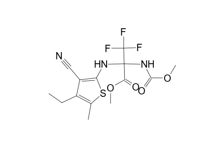 Methyl 2-[(3-cyano-4-ethyl-5-methyl-2-thienyl)amino]-3,3,3-trifluoro-2-(methoxycarbonylamino)propanoate