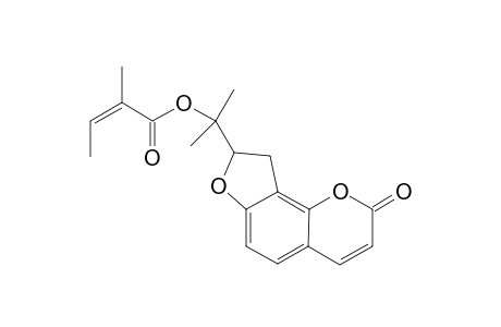 (Z)-2-methylbut-2-enoic acid [1-(2-keto-8,9-dihydrofuro[5,4-h]chromen-8-yl)-1-methyl-ethyl] ester